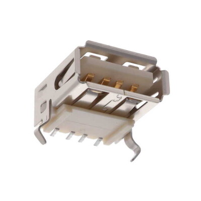 USB-A (USB TYPE-A) Receptacle Connector 4 Position Surface Mount, Right Angle; Through Hole - 1