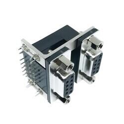 15, 15 Position D-Sub - Stacked Plug, Male Pins; Receptacle, Female Sockets Connector - Amphenol ICC (Commercial Products)