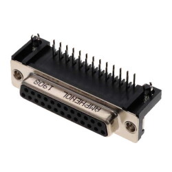 25 Position D-Sub Receptacle, Female Sockets Connector - Amphenol ICC (Commercial Products)
