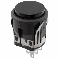 Pushbutton Switch SPDT Standard Panel Mount, Snap-In - NKK Switches