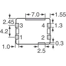 LC EMI Filter 5th Order Low Pass 2 Channel C = 1µF 20A 4-SMD, No Lead - 5
