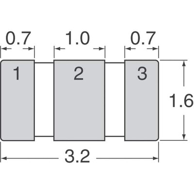 LC (T-Type) EMI Filter 3rd Order Low Pass 1 Channel C = 22pF 6A 1206 (3216 Metric), 3 PC Pad - 3