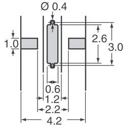 LC (T-Type) EMI Filter 3rd Order Low Pass 1 Channel C = 22pF 6A 1206 (3216 Metric), 3 PC Pad - 4
