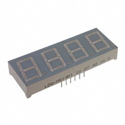 Display Modules - LED Character and Numeric Red 7-Segment 4 Character Common Anode 2V 10mA 0.402