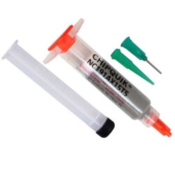 Leaded No-Clean Solder Paste Sn63Pb37 (63/37) Syringe, 0.53 oz (15g), 5cc - Chip Quik Inc.