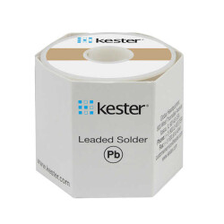 Leaded No-Clean Wire Solder Sn63Pb37 (63/37) 27 AWG, 28 SWG Spool, 1 lb (454 g) - Kester Solder