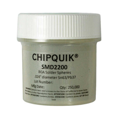 Leaded Solder Sphere Sn63Pb37 (63/37) Jar - 1