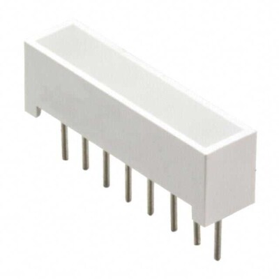 LED Circuit Board Indicator LED Circuit Board Indicator Bar - Single, SIP Yellow Diffused 2.1V 80mA Rectangle with Flat Top 19.00mm x 3.76mm Through Hole - 1