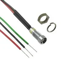 LED Panel Indicator Green, Red Clear 3V Green, 3V Red 10mA Green, 10mA Red Wire Leads - 6