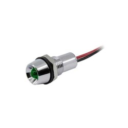 LED Panel Indicator Green 60° 120V 3.5mA Wire Leads - 6