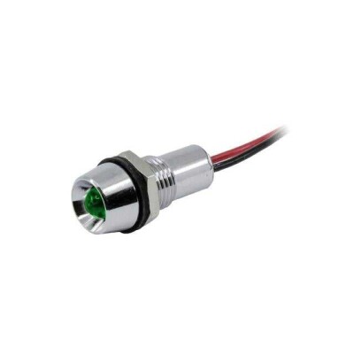 LED Panel Indicator Green 60° 120V 3.5mA Wire Leads - 6