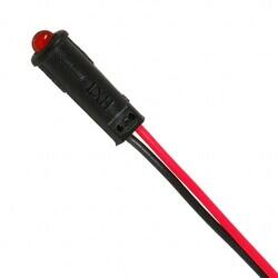 LED Panel Indicator Red Diffused 60° 2V 30mA Wire Leads - 6