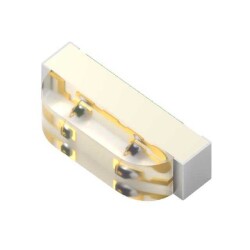 Red, Green, Blue (RGB) 621nm Red, 525nm Green, 465nm Blue LED Indication - Discrete 2V Red, 3.3V Green, 3.3V Blue 4-SMD, No Lead - 1