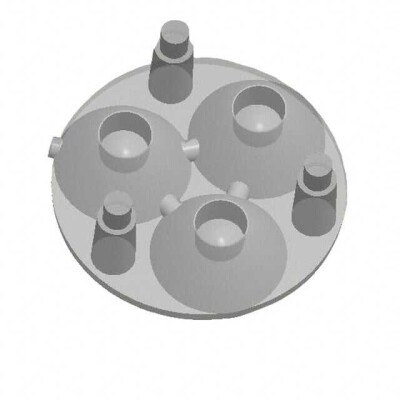 Lens with Integrated Mount Clear 30° ~ 59° Wide Adhesive - 1