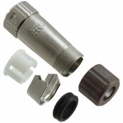 11 Position Circular Connector Plug, Female Sockets Solder Cup - 1