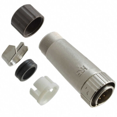 20 Position Circular Connector Plug, Male Pins Solder Cup - 1