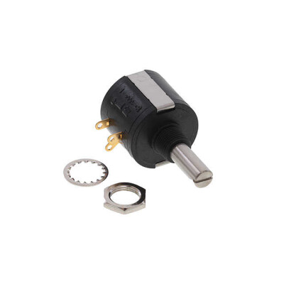 1k Ohm 1 Gang Linear Panel Mount Potentiometer 10.0 Turns Wirewound 2W Solder Lug - 1