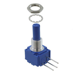 10k Ohm 1 Gang Linear Panel Mount Potentiometer 1.0 Turns Cermet 2W PC Pins - Bourns Inc.