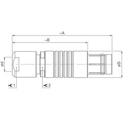 Locking Plug - Standars Core Series Brass - Fischer Connectors (1)