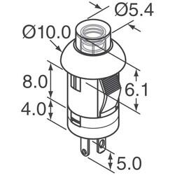 Pushbutton Switch SPST-NO Standard, Illuminated Panel Mount, Snap-In - E-Switch (1)