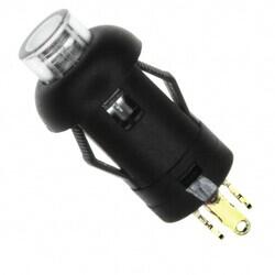 Pushbutton Switch SPST-NO Standard, Illuminated Panel Mount, Snap-In - E-Switch