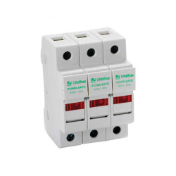 Fuse Holder 30 A 600V 3 Circuit Cartridge DIN Rail - Littelfuse Inc.