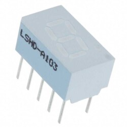 Display Modules - LED Character and Numeric Red 7-Segment 1 Character Common Cathode 2.1V 20mA 0.500