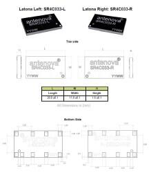 791-960 MHz NB-IOT / LoRa / ISM Latona SMD Anten - SAĞ - 2