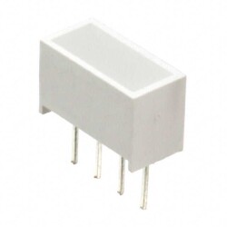 LED Circuit Board Indicator LED Circuit Board Indicator Bar - Single, DIP Green Diffused 2.1V 100mA Rectangle with Flat Top 8.89mm x 3.81mm Through Hole - Lite-On Inc.