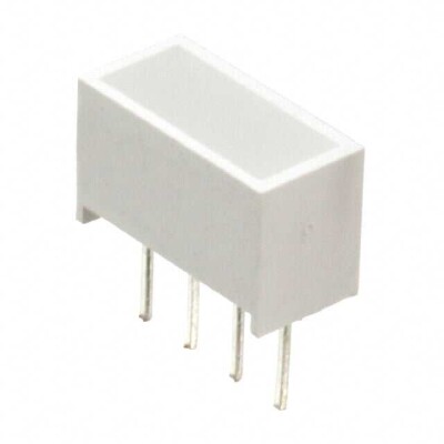 LED Circuit Board Indicator LED Circuit Board Indicator Bar - Single, DIP Green Diffused 2.1V 100mA Rectangle with Flat Top 8.89mm x 3.81mm Through Hole - 1