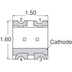 Green, Red 571nm Green, 631nm Red LED Indication - Discrete 2V Green, 2V Red 0606 (1616 Metric) - Lite-On Inc. (1)