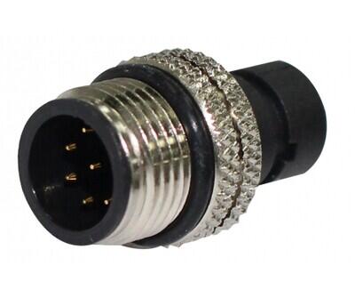 M12 A-Code Plug for Cable 8Pin Female, For Overmold with Cable - 1