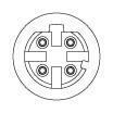 M12 D-Code Receptacle 4Pin Female, Solder Type, Front Fastened - 2