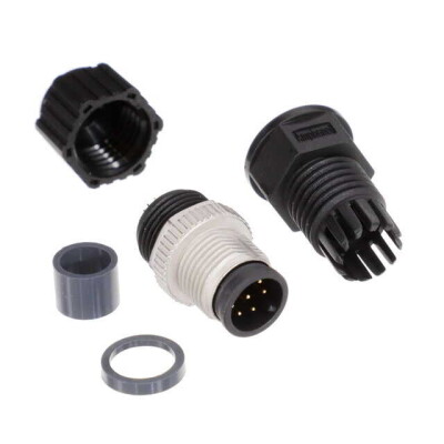 8 Position Circular Connector Receptacle, Male Pins Solder Cup - 1