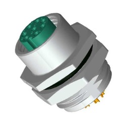 8 Position Circular Connector Receptacle, Female Sockets Solder Cup - Amphenol LTW