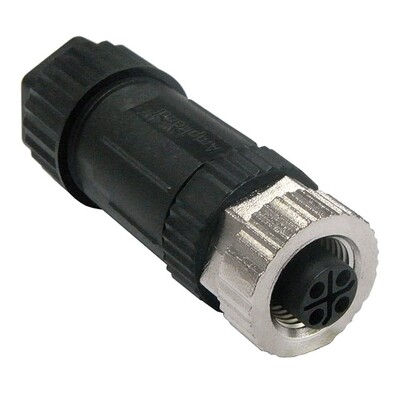 4 Position Circular Connector Receptacle, Female Sockets Screw - 1