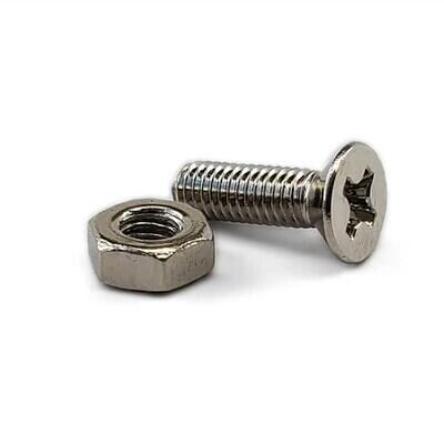 M3 Flat Head Machine Screw Phillips Drive Steel - 1