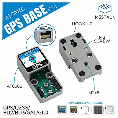 M5Stack A134-V2 ATOMIC GPS Base v2.0 (ATGM336H) - 1