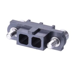 2 (Coax or Power) Position Rectangular Housing Connector Receptacle Black 0.157