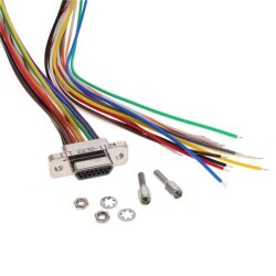 D-Sub Cable Assembly D-Type, Micro-D Multiple, Individual 1.50' (457.20mm) Receptacle, Female Sockets to Individual Wire Leads - Cinch Connectivity Solutions