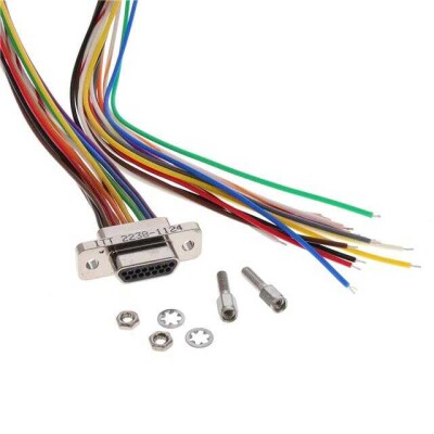 D-Sub Cable Assembly D-Type, Micro-D Multiple, Individual 1.50' (457.20mm) Receptacle, Female Sockets to Individual Wire Leads - 1