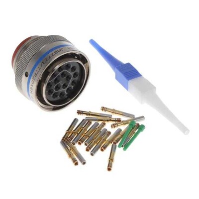 16 (Power) Position Circular Connector Plug, Female Sockets Crimp - 1