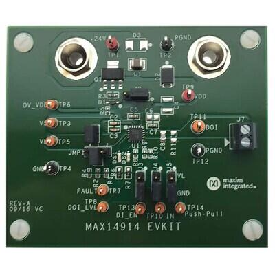 MAX14914 High Side Driver (Internal FET) Power Management Evaluation Board - 1