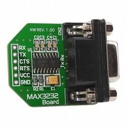 MAX3232 Transceiver, RS-232 Interface Evaluation Board - MikroElektronika