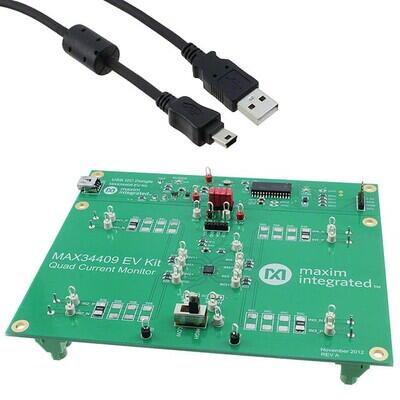 MAX34409 Current Monitor Power Management Evaluation Board - 1