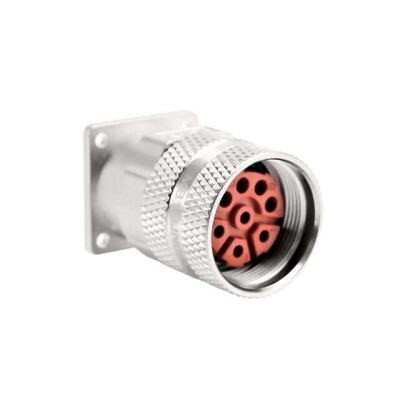 8 (4 + 3 Power + PE) Position Circular Connector Plug Housing Panel Mount Coupling Nut - 1