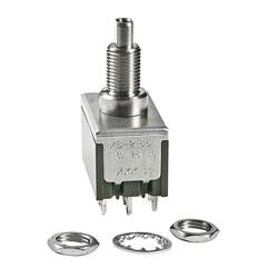 Pushbutton Switch 4PDT Standard Panel Mount, Rear - NKK Switches