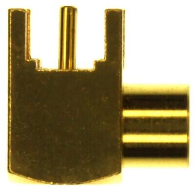 MCX Connector Jack, Female Socket 50Ohm Through Hole, Right Angle Solder - 1