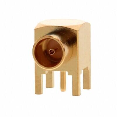 MCX Connector Jack, Female Socket 75Ohm Through Hole, Right Angle Solder - 1