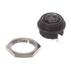 4 Position Circular Connector Receptacle, Female Sockets Solder - Same Sky (Formerly CUI Devices)